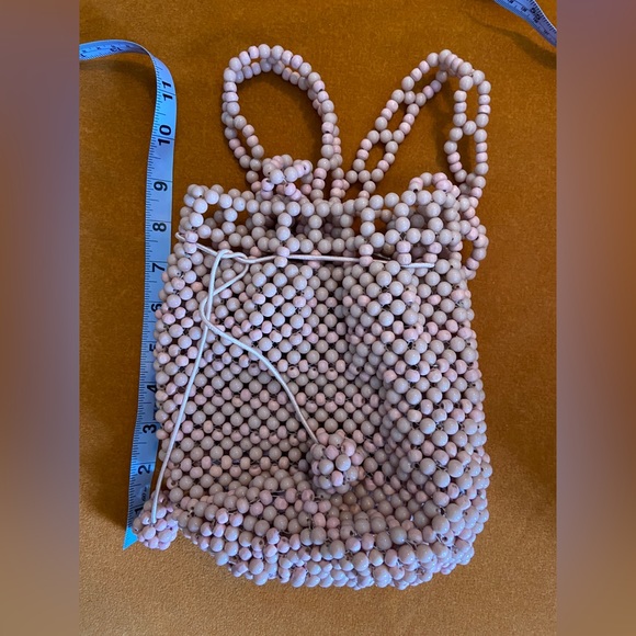 American Eagle Dusty Pink Beaded Crossbody Purse - Picture 5 of 5